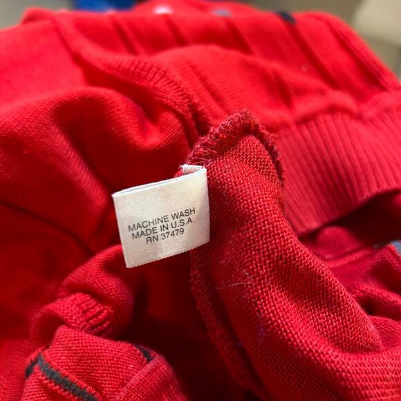 Vintage 90s St Croix 3D Knit Red Sweater Men’s XL Streetwear Stripes Grandpa - Picture 3 of 6